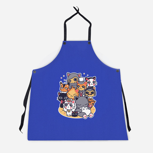 Miyazaki Cats-unisex kitchen apron-Domii