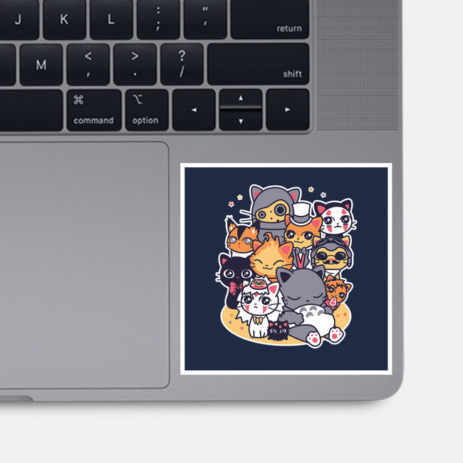 Miyazaki Cats-none glossy sticker-Domii
