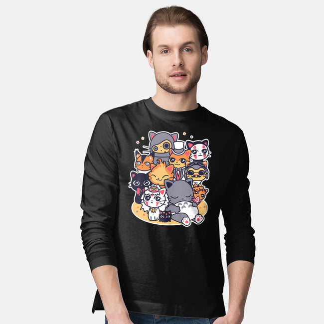 Miyazaki Cats-mens long sleeved tee-Domii