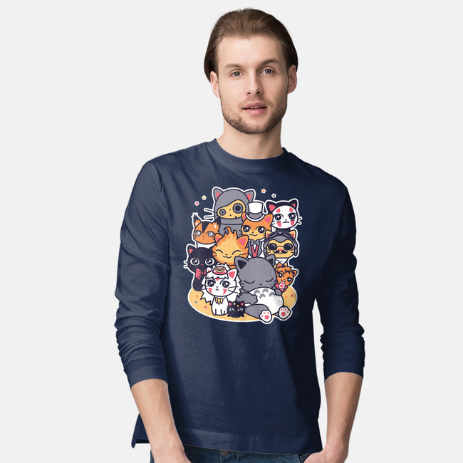 Miyazaki Cats-mens long sleeved tee-Domii