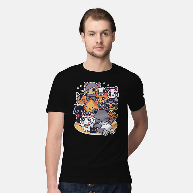 Miyazaki Cats-mens premium tee-Domii
