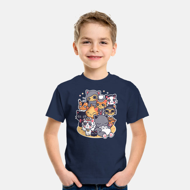 Miyazaki Cats-youth basic tee-Domii