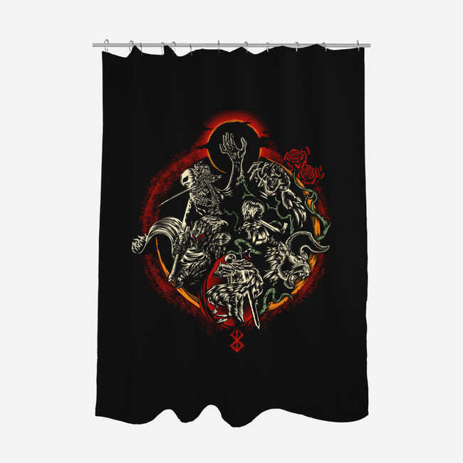Berserker-none polyester shower curtain-Fearcheck