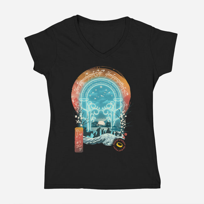 Magical Landscape-womens v-neck tee-dandingeroz