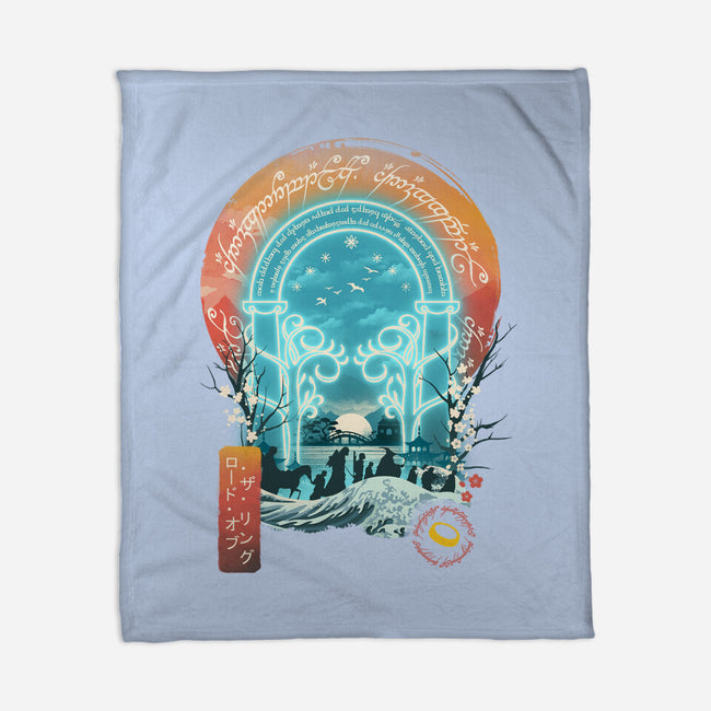 Magical Landscape-none fleece blanket-dandingeroz