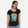 Magical Landscape-womens v-neck tee-dandingeroz