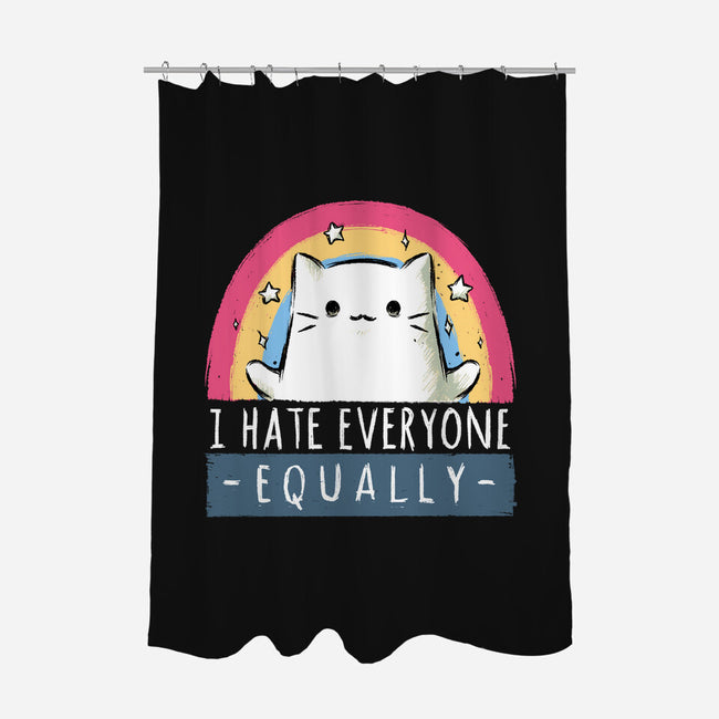 Equally Hate-none polyester shower curtain-xMorfina