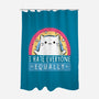 Equally Hate-none polyester shower curtain-xMorfina