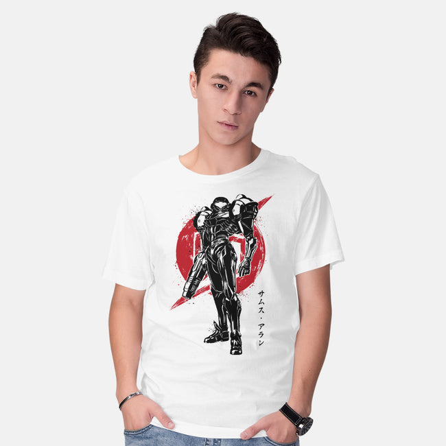 Galactic Bounty Hunter Sumi-E-mens basic tee-DrMonekers