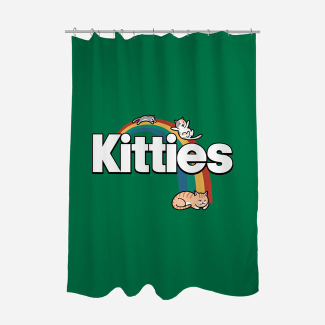 Rainbow Cats-none polyester shower curtain-vp021