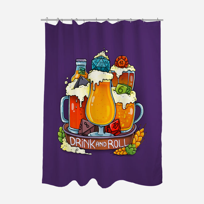 Drink and Roll-none polyester shower curtain-Vallina84