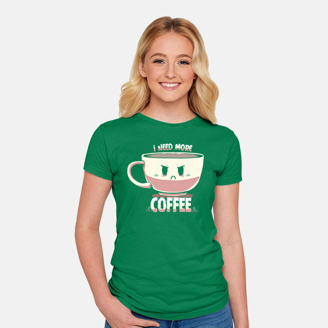 I Need More Coffee-womens fitted tee-TechraNova
