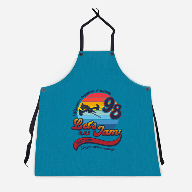 3, 2, 1. Let's Jam!-unisex kitchen apron-DrMonekers