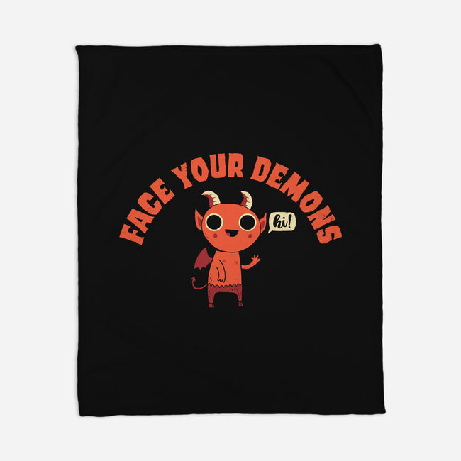 Face Your Demons-none fleece blanket-DinoMike