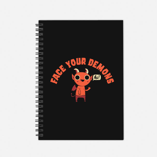 Face Your Demons-none dot grid notebook-DinoMike