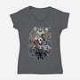 Hollow Party-womens v-neck tee-JailbreakArts