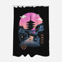 Pagoda Wave Aesthetics-none polyester shower curtain-vp021