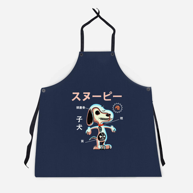 Anatomy of a Dog-unisex kitchen apron-Diego Gurgell