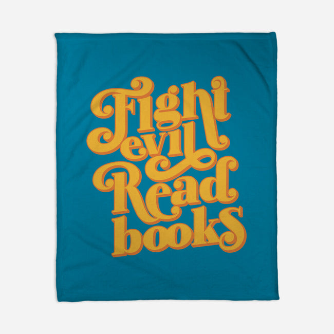 Fight Evil, Read Books-none fleece blanket-Agu Luque