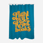 Fight Evil, Read Books-none polyester shower curtain-Agu Luque