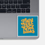 Fight Evil, Read Books-none glossy sticker-Agu Luque