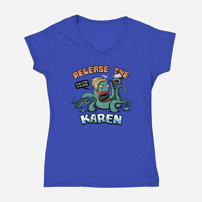 Release the Karen-womens v-neck tee-Boggs Nicolas