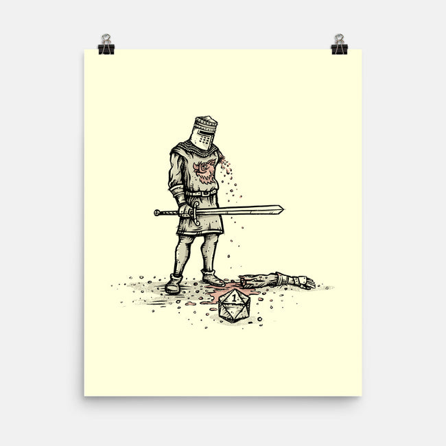 Rolling a One-none matte poster-kg07