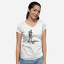 Rolling a One-womens v-neck tee-kg07