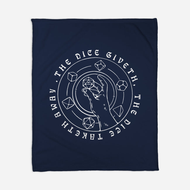 The Dice Giveth-none fleece blanket-ShirtGoblin