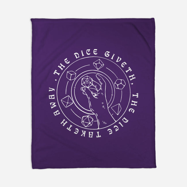 The Dice Giveth-none fleece blanket-ShirtGoblin