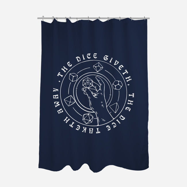 The Dice Giveth-none polyester shower curtain-ShirtGoblin
