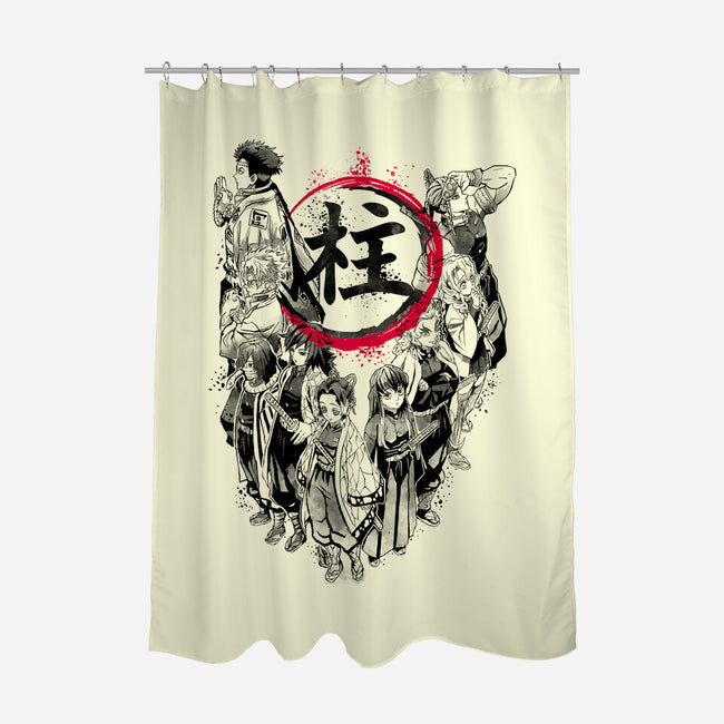 Pillars-none polyester shower curtain-Andriu