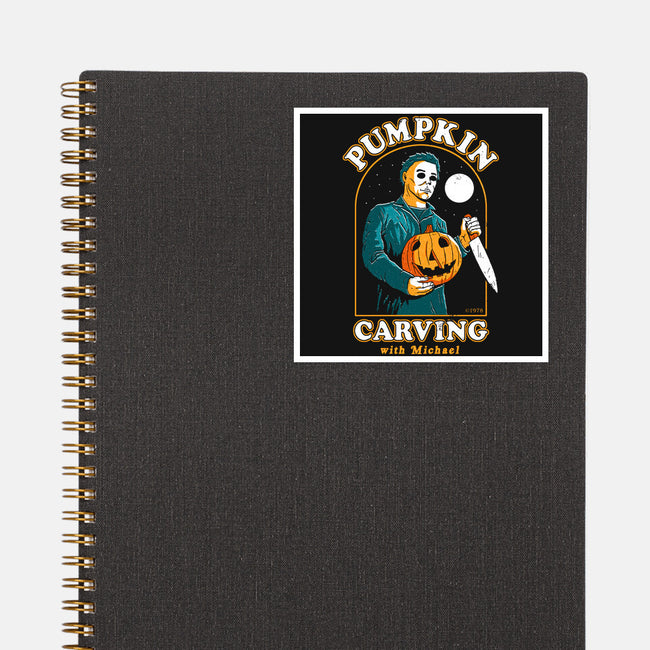 Carving With Michael-none glossy sticker-DinoMike