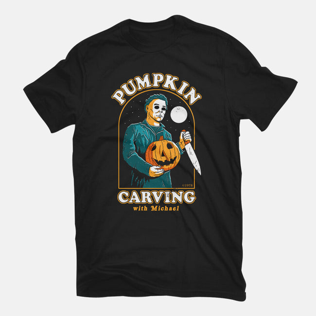 Carving With Michael-womens fitted tee-DinoMike