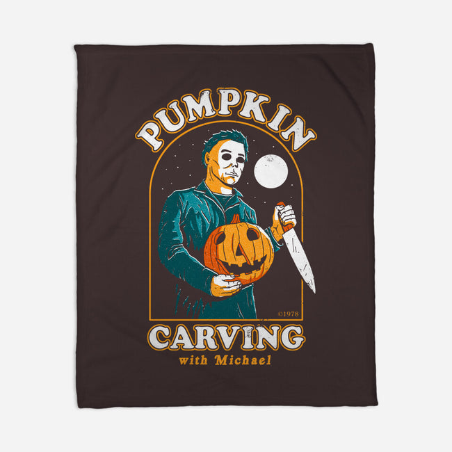 Carving With Michael-none fleece blanket-DinoMike