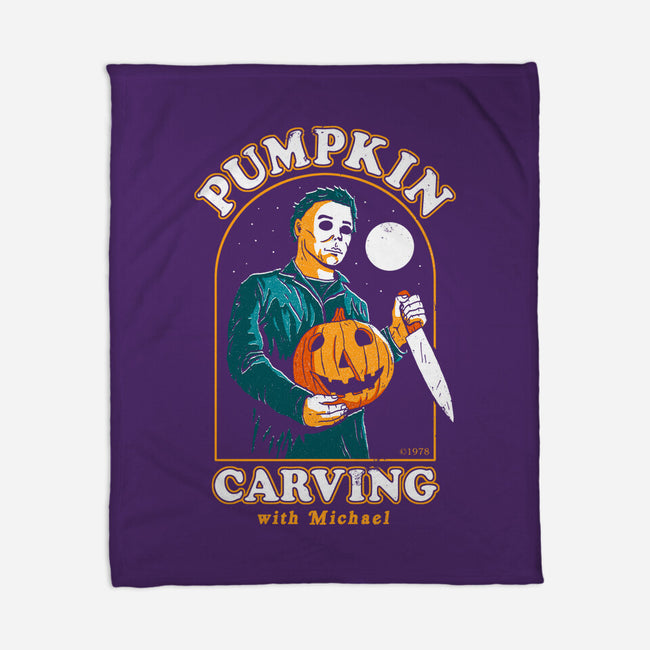 Carving With Michael-none fleece blanket-DinoMike