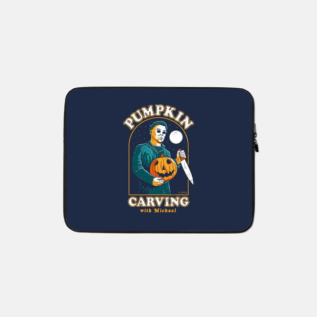 Carving With Michael-none zippered laptop sleeve-DinoMike