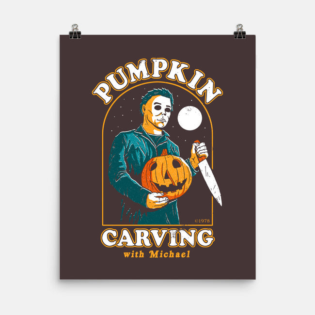 Carving With Michael-none matte poster-DinoMike