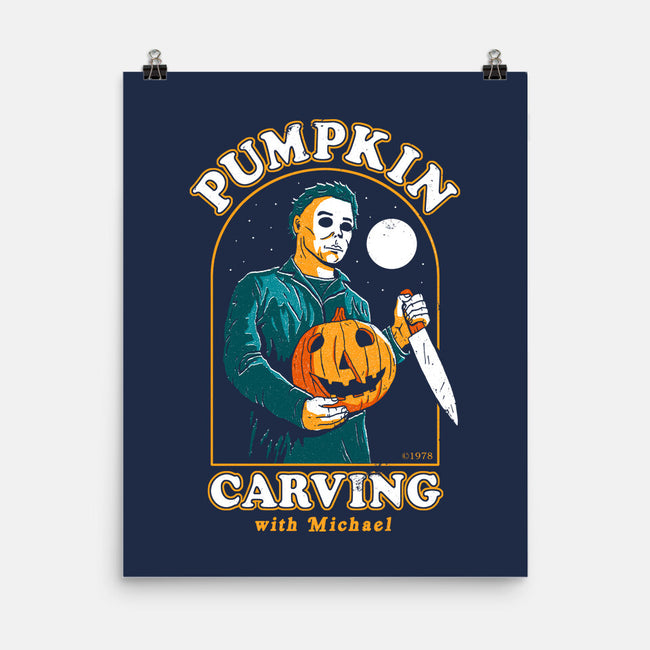 Carving With Michael-none matte poster-DinoMike