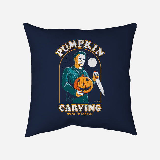 Carving With Michael-none removable cover w insert throw pillow-DinoMike