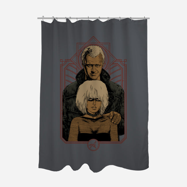 Replicants-none polyester shower curtain-Hafaell