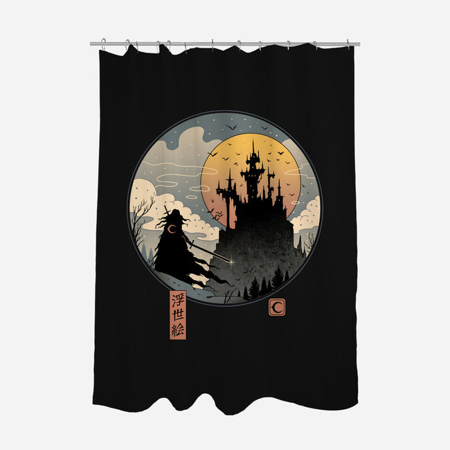 Vampire Slayer in Edo-none polyester shower curtain-vp021
