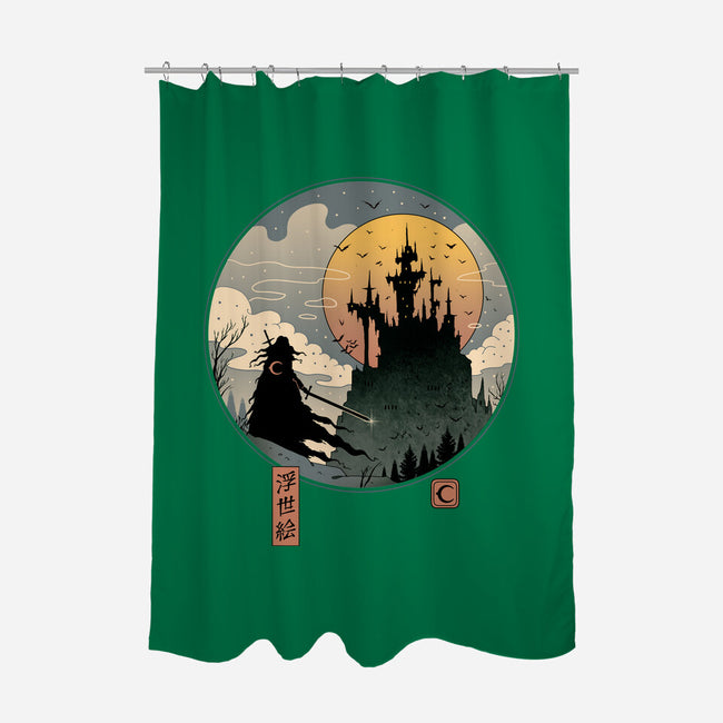 Vampire Slayer in Edo-none polyester shower curtain-vp021