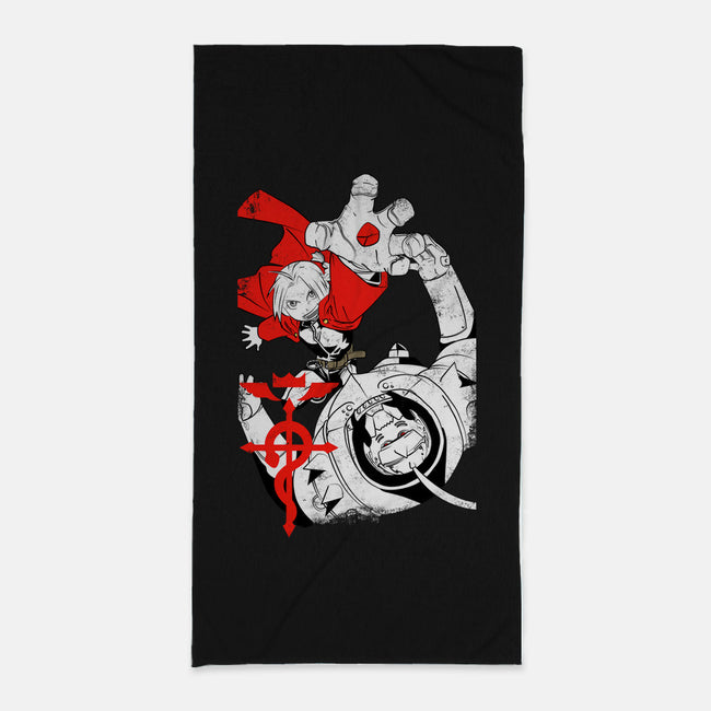Brothers Of Alchemy-none beach towel-Jelly89