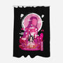 Nezuko Negative Space-none polyester shower curtain-SwensonaDesigns