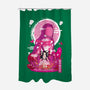 Nezuko Negative Space-none polyester shower curtain-SwensonaDesigns