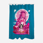 Nezuko Negative Space-none polyester shower curtain-SwensonaDesigns