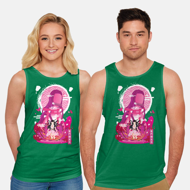 Nezuko Negative Space-unisex basic tank-SwensonaDesigns