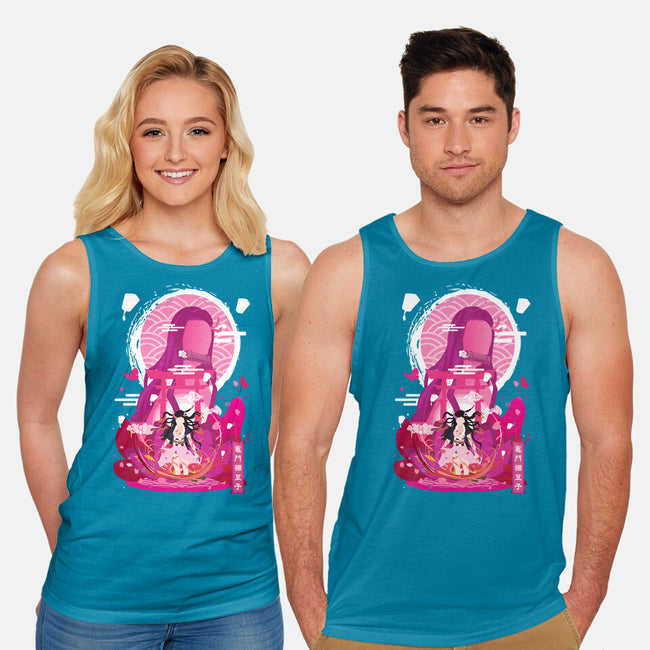 Nezuko Negative Space-unisex basic tank-SwensonaDesigns