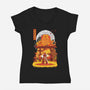 Kyojuro Rengoku-womens v-neck tee-SwensonaDesigns